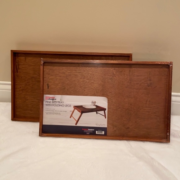 NWT Pine Folding Trays/Set of 2